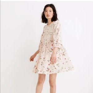 Madewell Pintuck Dress in Seaside Floral